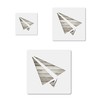 Paper Airplane Origami Plan Plane, quality mylar stencil pack in
