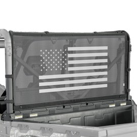 KEMIMOTO Rear Window Net Compatible with CFMOTO UForce 1000/1000 XL 2019-2024, Sun Shade Back Window Rear Net Mesh Dust Screen with Old Glory Flag Print 1000 Accessories