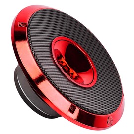 Audiopipe 8" Compression Horn Mid-Range Loudspeaker (APMB-828GH-RED), 400W, Built-in Compression Horn Driver, Flat Steel Basket, 2-Way Coaxial, KSV Voice Coil, Grill, Sleek Candy Red