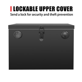 Peastorm Trailer RV Marine Battery Box - 12V Waterproof Steel Dual Battery Relocation Kit for Boat, Trolling Motor, Kayak (Double Battery Box Black)