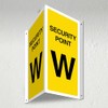 V Safety Security Point W - 3D Corridor Sign 340