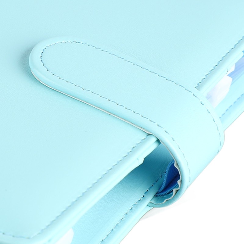 A6 PU Notebook Binder with Transparent Card Pocket Magnet Clasp