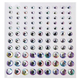 077 Rhinestone Sticker (Decal) Jewelry Type 4~9mm [Silver]