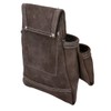 TOUGH MASTER Leather Tool Pouch, 4 Multi Pockets Suede Buffalo