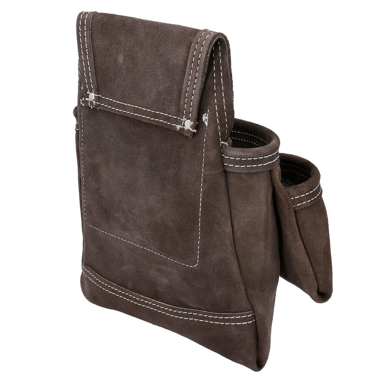 TOUGH MASTER Leather Tool Pouch, 4 Multi Pockets Suede Buffalo
