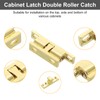 sourcing map 2Pcs Cabinet Latch Double Roller Catches, Lock Stop