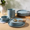 AmorArc Ceramic Dinnerware Set for 4 | Speckled Stoneware Plates