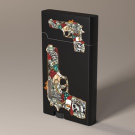 MKWGZPGW Black Windproof Butane Jet Torch Lighter,Funny Cool Lighters,Adjustable Jet Flame Torch,Refillable,Grill BBQ Candle Camping(Without Gas)