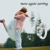 Natural Moss Agate Earring 925 Sterling Silver Cletic Moss Agate