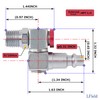 I.Field Air Swivel Fitting 360 Degree Rotating Dual-Axis NPT 1/4″