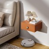 VICITON Modern Floating Nightstand with Solid Wood Drawer, Wall Mounted