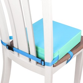 Toddler Booster Seat for Dining Table, Double Safe Adjustable Straps Portable Booster Seat Dining Table, PU Washable Kids Booster Seats, Portable Travel Increasing Cushion Seat