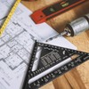 Beslands Triangular Ruler for Carpentry, Circular Saw Ruler, 7.1 x