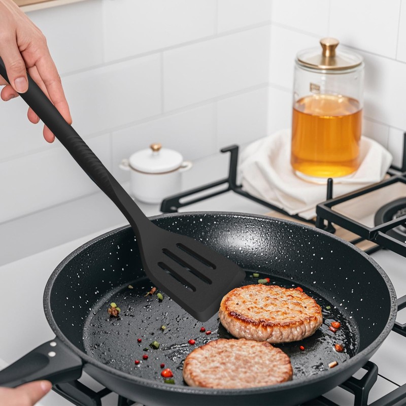 Silicone Cooking Utensils Set - 600°F Heat Resistant, Nonstick Kitchen