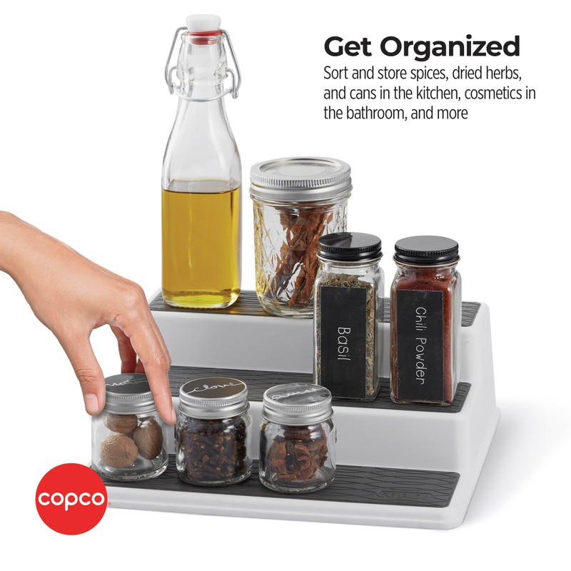 Copco 3-Tier Spice Rack Organizer for Cabinet or Pantry, 10-Inch