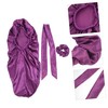 Healvian 1set Elastic Band Silk Sleeping Hat for Women Hair