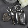 YIKECASE Key Fob Cover with Diamond Keychain Compatible with Jeep
