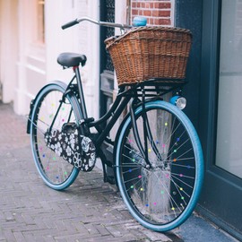 X AUTOHAUX 70pcs Bike Bicycle Wheel Spoke Bead Decoration Round Shaped Plastic Bead Clip Multicolor