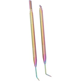 Herramienta para Levantar Pestañas, Separador de Pestañas de Doble Extremo Acero Inoxidable para Tinte Permanente Cejas, Herramienta Levantar Permanentes Entusiastas del Maquillaje (Vistosa)