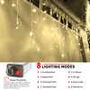 MULTI-SPARKING Christmas Icicle Lights Outdoor 58Ft 640 LED Warm White