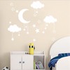 Quanyuchang Big Clouds Stars Wall Decals, Art DIY Good Night
