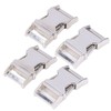 4Pcs Side Release Buckle 25x47mm Zinc Alloy Glossy Durable Wide