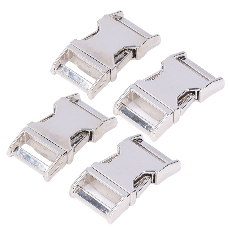 4Pcs Side Release Buckle 25x47mm Zinc Alloy Glossy Durable Wide