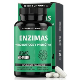 Enzimas Digestivas + Probióticos | Contiene 7 Enzimas Digestivas + Probióticos Lactobacillus acidophilus | Proteasa Lactasa Lipasa Bromelina Papaína | Digestive Enzymes 60 cápsulas
