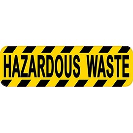 StickerTalk Hazardous Waste Magnet, 10 inches by 3 inches