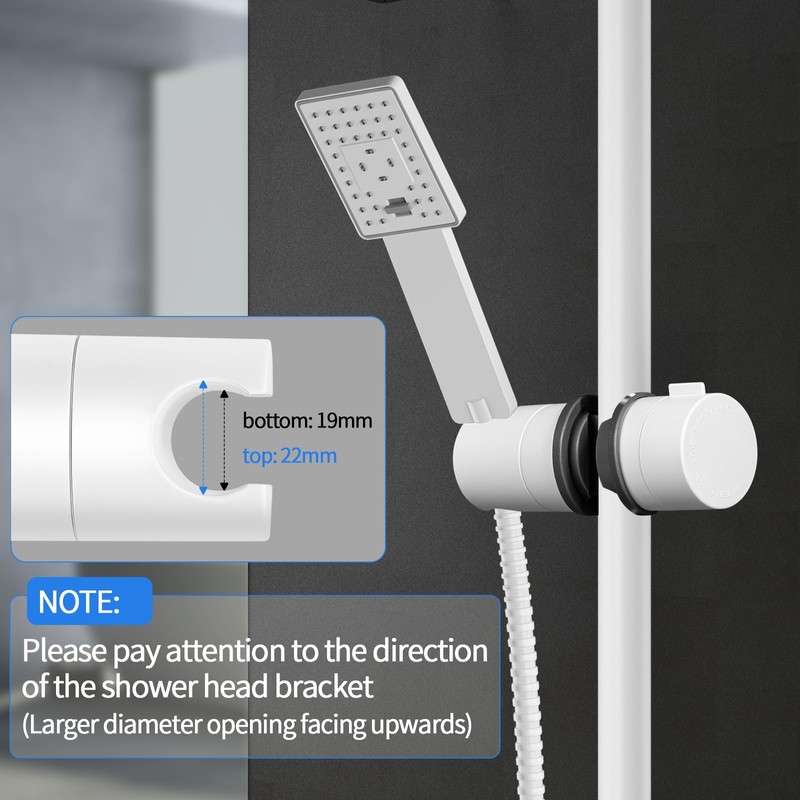 Shower Head Holders, Joyoldelf 19-25 MM Adjustable Shower Holder Bracket