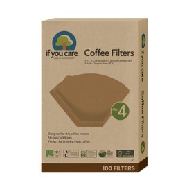 If You Care # 4 Cone Shaped Unbleached All Natural Compostable Coffee Filters, 100 Count (Pack of 2), Chlorine Free