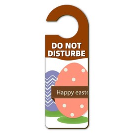 DIYthinker Happy East Religion Festival de Pascua coloreado señal de advertencia de huevo para colgar la puerta de la habitación