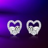 Sloth Earrings for Women Heart Sloth Studs Sterling Silver Statement