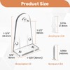 12 Pcs 2 Inch Hold Down Brackets, Clear Color Plastic