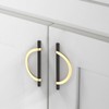 Coinkoly 10 Pack Black Brushed Gold Cabinet Pulls 5 Inch(128MM)