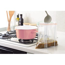 Pearl Metal HB-3595 Kitchen Rack, White, Large, Eco Stand, Kit