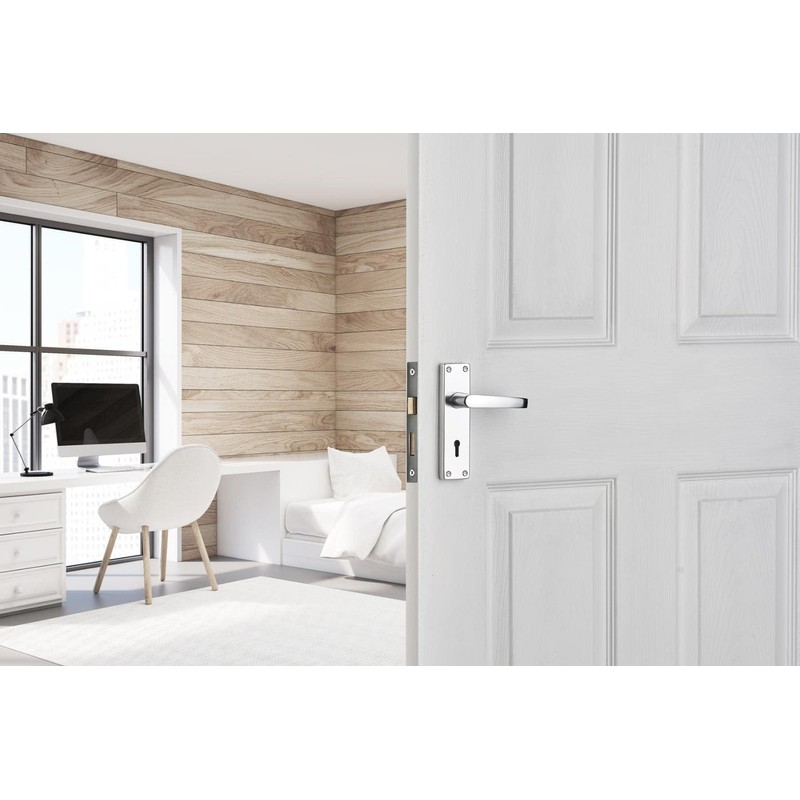 Designer Levers - Victorian Straight Lever Door Handles - Polished