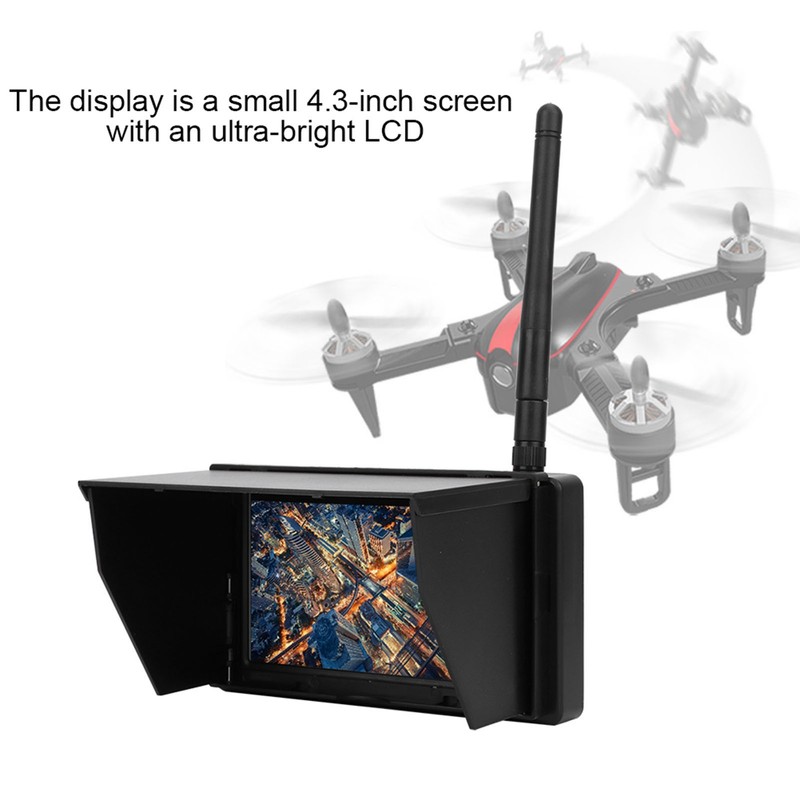 5.8G FPV Monitor 4.3 Inch 48CH 480 X 272 LCD