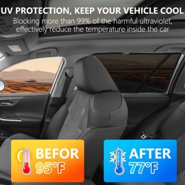 Car Window Sun Shades Fit for Toyota 4Runner 2010-2024，Magnetic Car Window Shade Sunshades Privacy Curtains, Breathable Mesh Sun Shield, Protect Baby/Pet from Heat, 4PCS