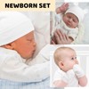 LOMSUXA 2 Sets Newborn Baby Hat Mittens Hospital Hat Beanie