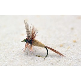 March Brown Dry Fly Tied on Mustad Signature Fly Fishing Hooks - 12 Flies / Choose Size (Hook #12)