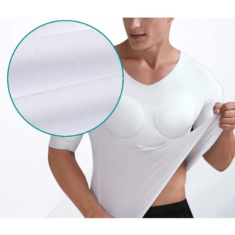 Ypnrd Adult Muscle Suit Fake Chest Ice Silk Enhancer Shaper
