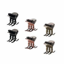 EZ PEACH Hair Claw Small Hair Clips, Mini 6 Pieces Alloy Hair Bangs Clips, Cute, Adult, Glitter, Hair Clips, Ladies, Cute, Hair Clips, (C)