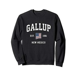 Gallup New Mexico NM Vintage American Flag Sports Design Sweatshirt