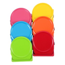 Gatuida 6pcs Magnetic Refrigerator Clips Colorful Metal Magnets for Note Photo Displays Compact Lightweight Hold Kitchen Office Classroom Accessories