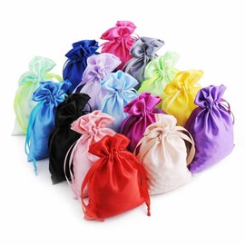 SHTGOI Pack of 10 Velvet Bags Fabric Bags with Drawstring Velvet Jewellery Bag Candy Gift Bag Packaging Bag for Jewellery Party Birthday Gift Christmas Wedding 10 x 15 cm Pink