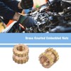 Cylinder Knurled Threaded, 100Pcs Lightweight Insert Embedment Nut, Heat-Resistant M2