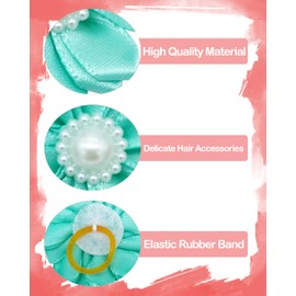 PET SHOW 20 Pack/10 Pairs Flower Small Dogs Hair Bows with Rubber Bands for Small Dogs Cat Puppy Topknot Party Birthday Grooming Hair Accessories