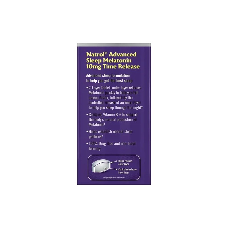 Melatonina Advanced Natrol 10 Mg 100 Tabletas