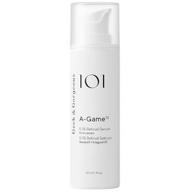 Geek & Gorgeous A-Game 10 - High Dose Serum with 0.1% Retinal - Anti-Ageing Face Care for Mature, Tired Skin - Promotes Cell Renewal - For All Skin Types - 30 ml
